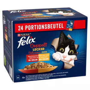 Felix Fantastic Duo alutasak Multipack H&aacute;zias v&aacute;logat&aacute;s aszpikban 24x85g