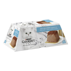 Gourmet REVELATIONS Pastétom Tonhallal és szósszal nedves macskaeledel 2x57g 12613068