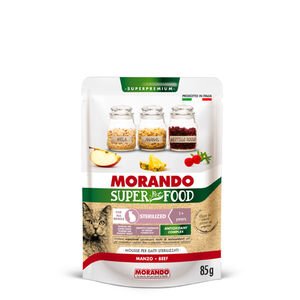 Morando Super Pet Food Sterilized marh&aacute;s macska mousse 85 g